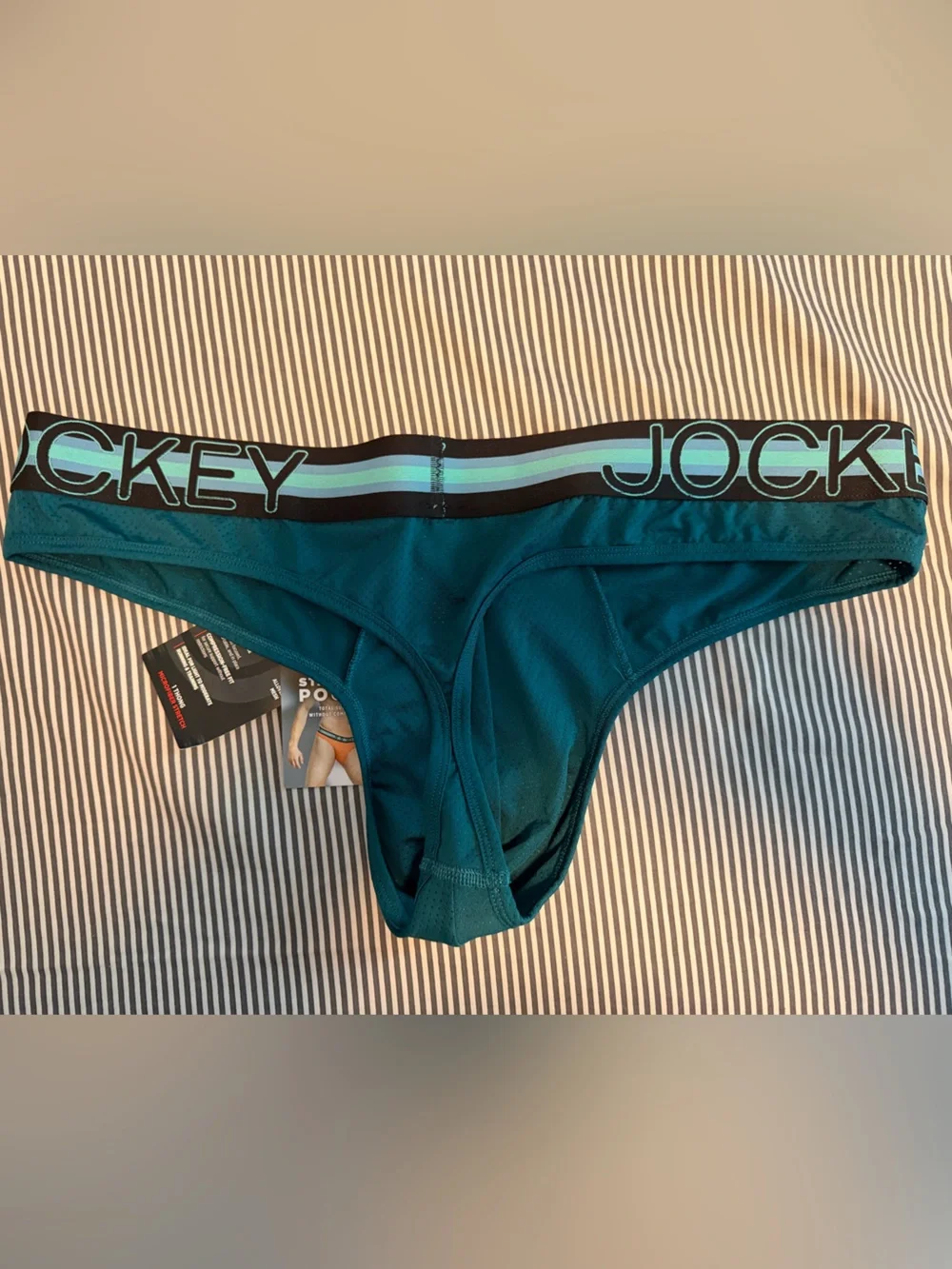 Jockey Men's Teal & Black Brief with Contrast Waistband